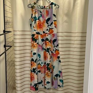 Floral midi dress - size 6, Calvin Klein